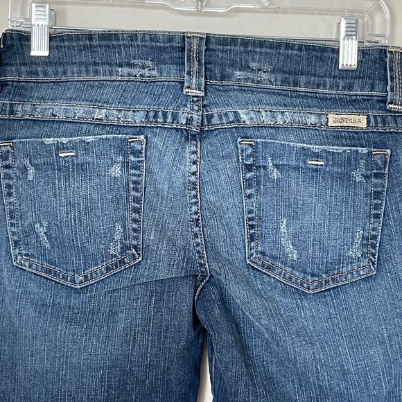 New Just U.S.A. Authentic Originals Distressed Jeans Skinny Leg Junior Size 9 - Picture 5 of 5